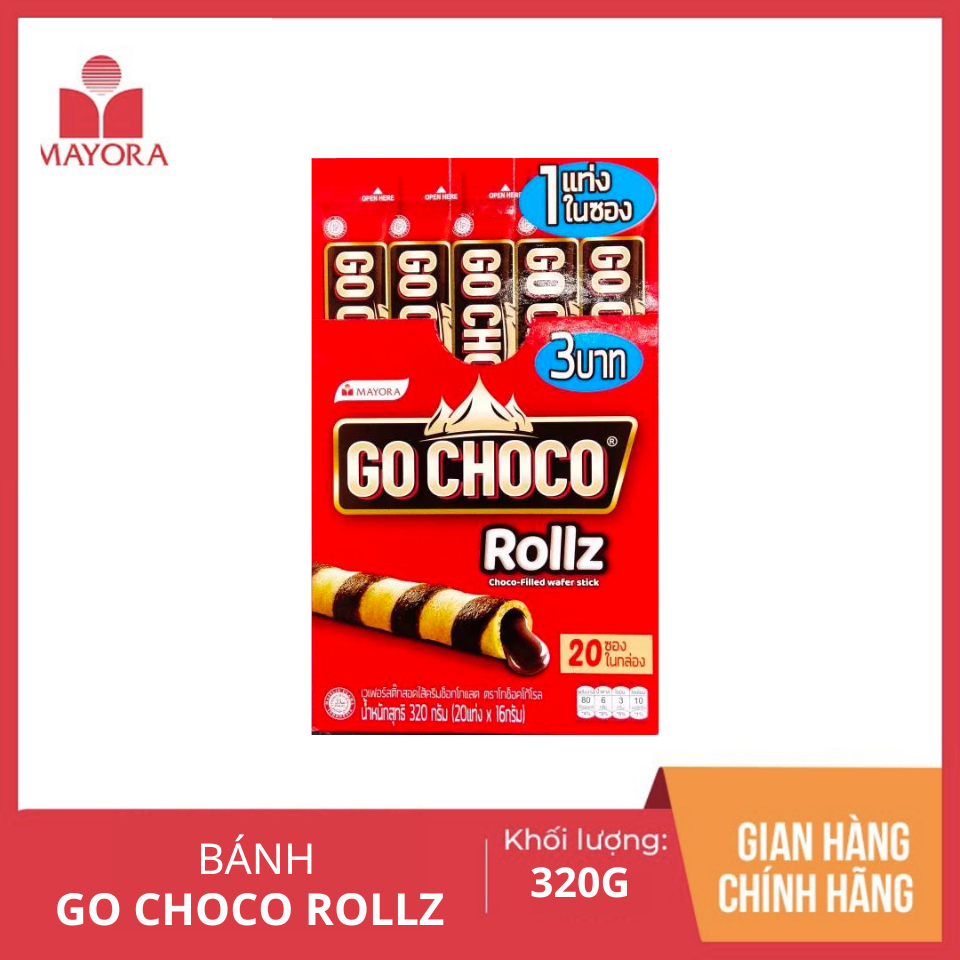 Bánh quế Go Choco Rollz 250g