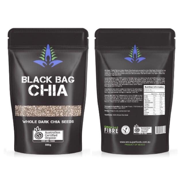 Hạt chia úc BLACK BAG CHIA 500G