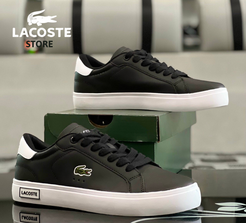 HOT DEAL - Giày LACOSTE Power Court Low Top Màu Đen