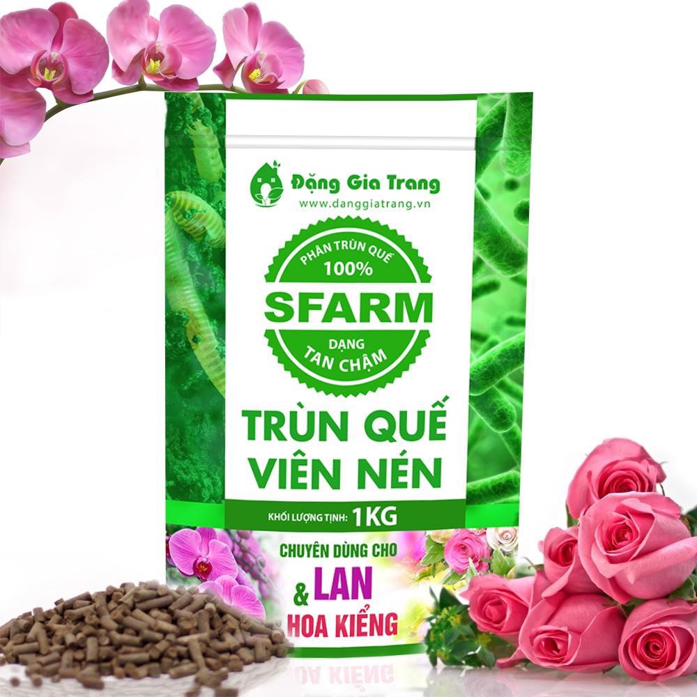 Phân trùn quế viên nén Sfarm - Bịch 1kg