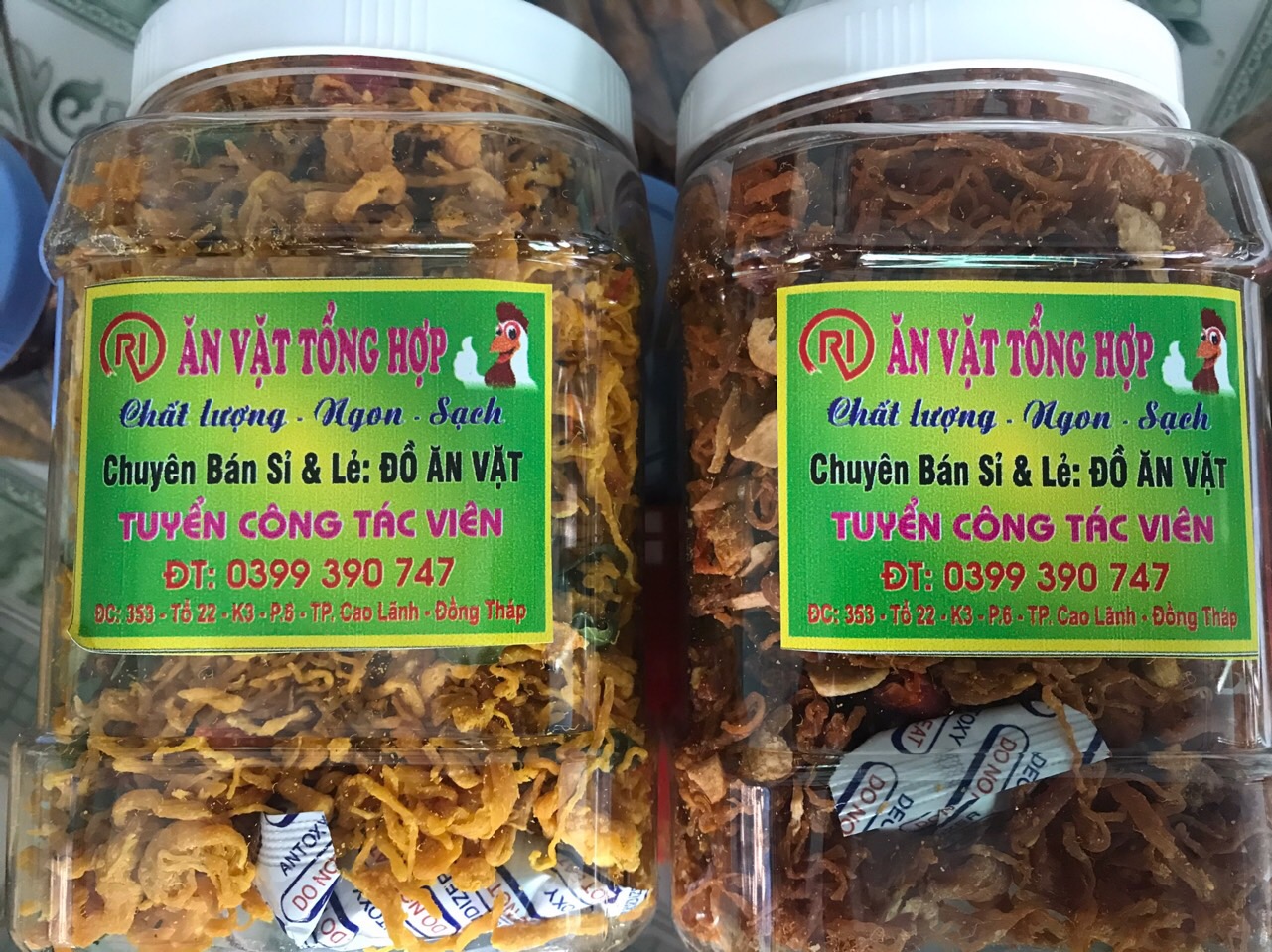 Combo 500gr khô gà + 500gr khô heo