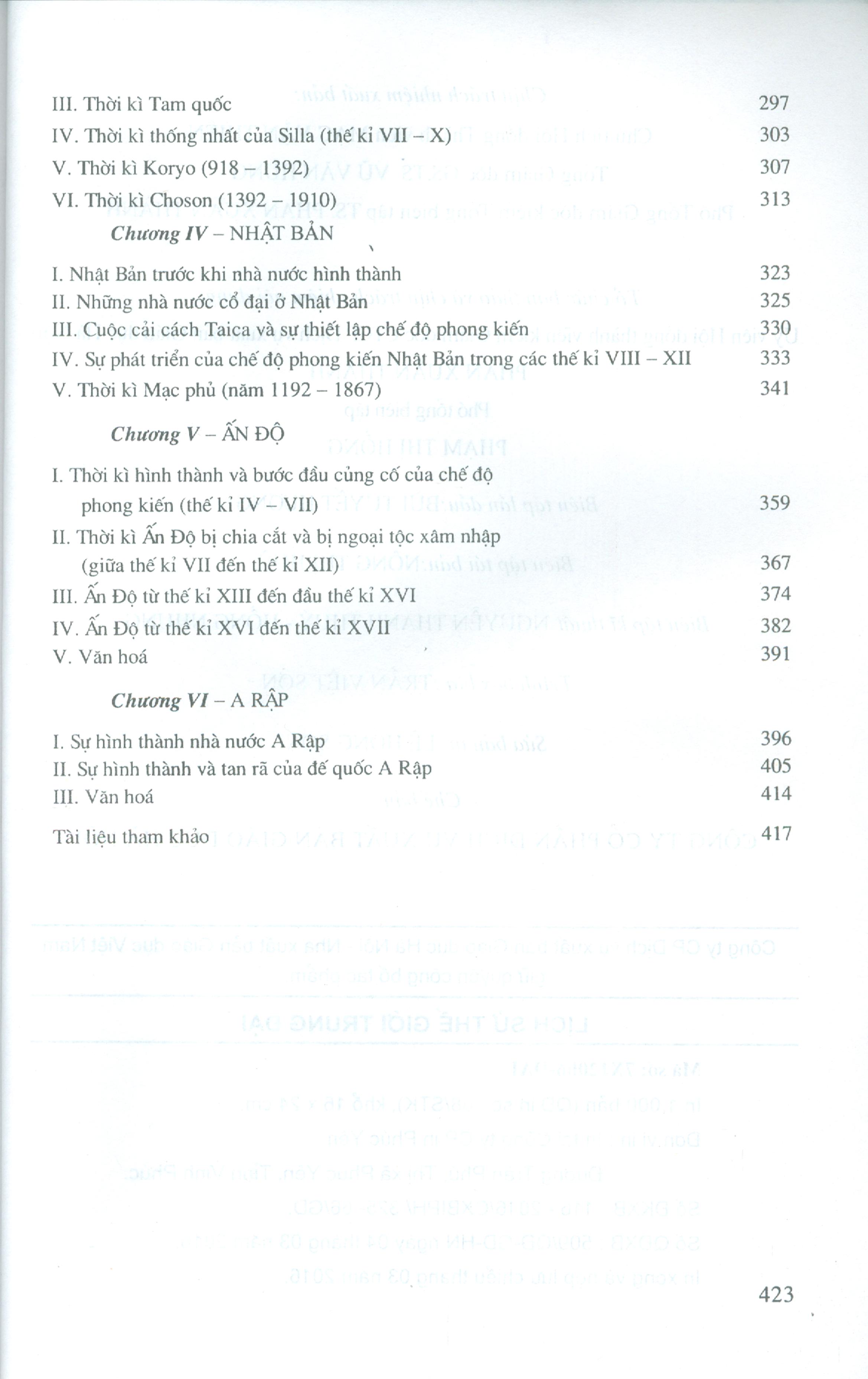 Lịch Sử Thế Giới Trung Đại