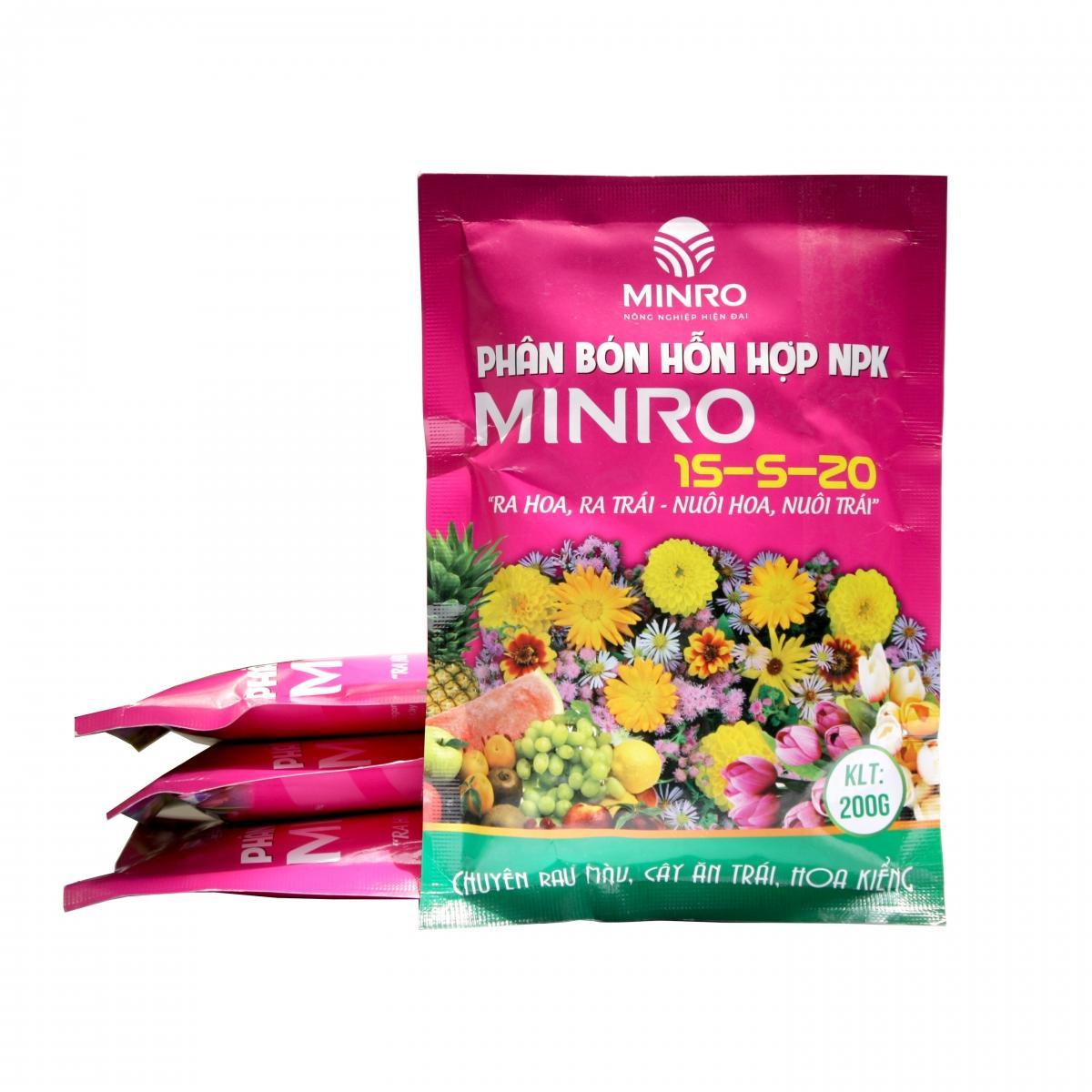 2 pack NPK minro 15-5-20 fertilizer detector pack fruit beans 200gr