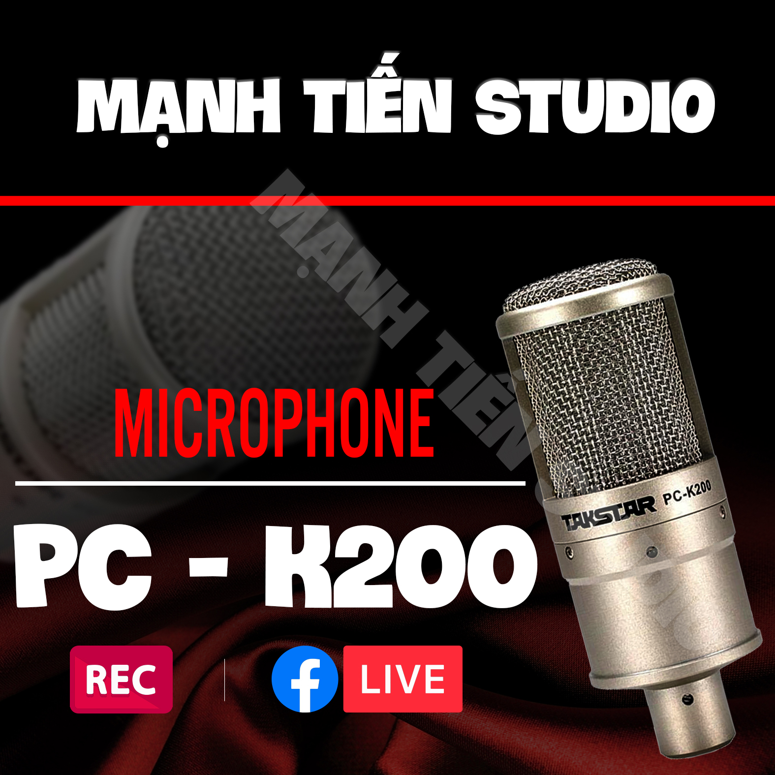 Micro thu âm takstar pc-k200, mic thu âm livestream, tặng dây míc xlr xlr, micro takstar pc k200 thu âm chuyên nghiệp , live stream, micro dùng nguồn 48v,