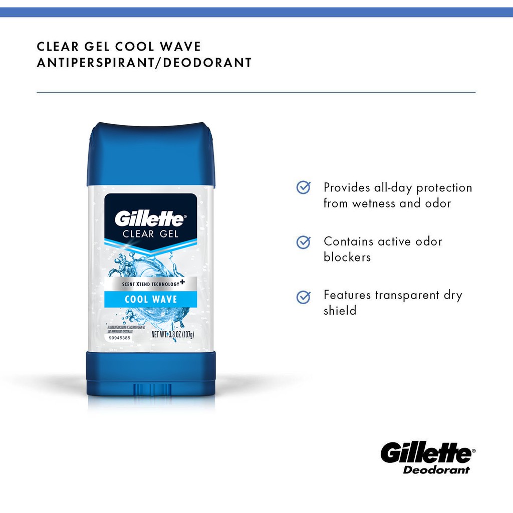 Gel lăn khử mùi Gillette cho nam 107g
