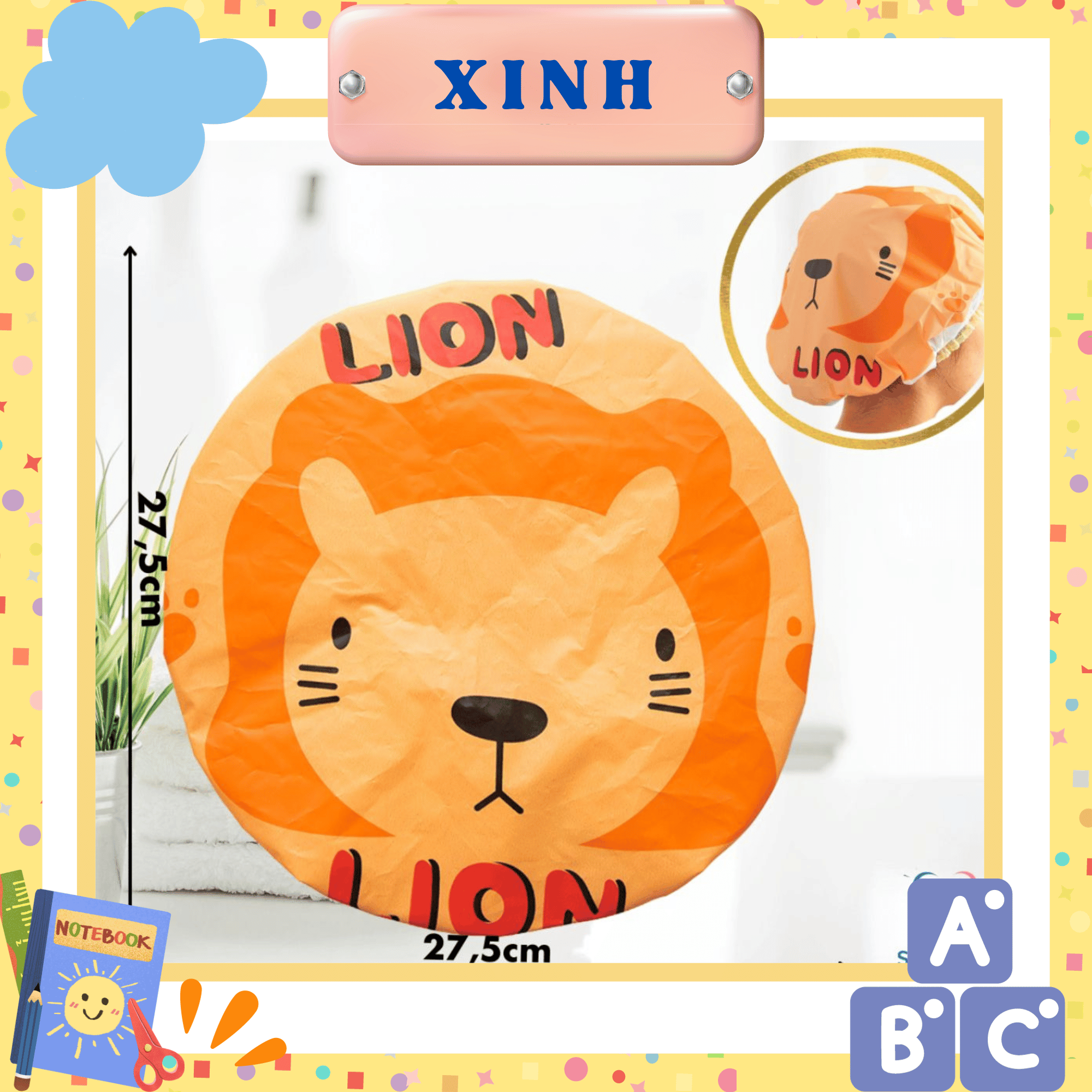 Mũ chùm đầu khi tắm - Mũ ủ tóc có bo chun