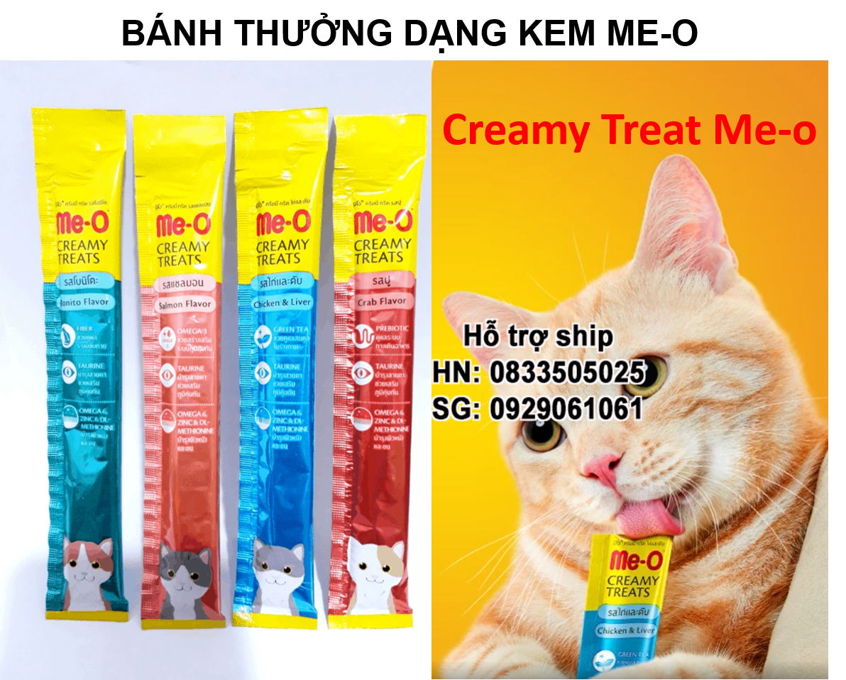 Hanpet - SÚP THƯỞNG ME-O CHO MÈO (1 thanh 15gr) Pate súp thưởng cho mèo vâng lời