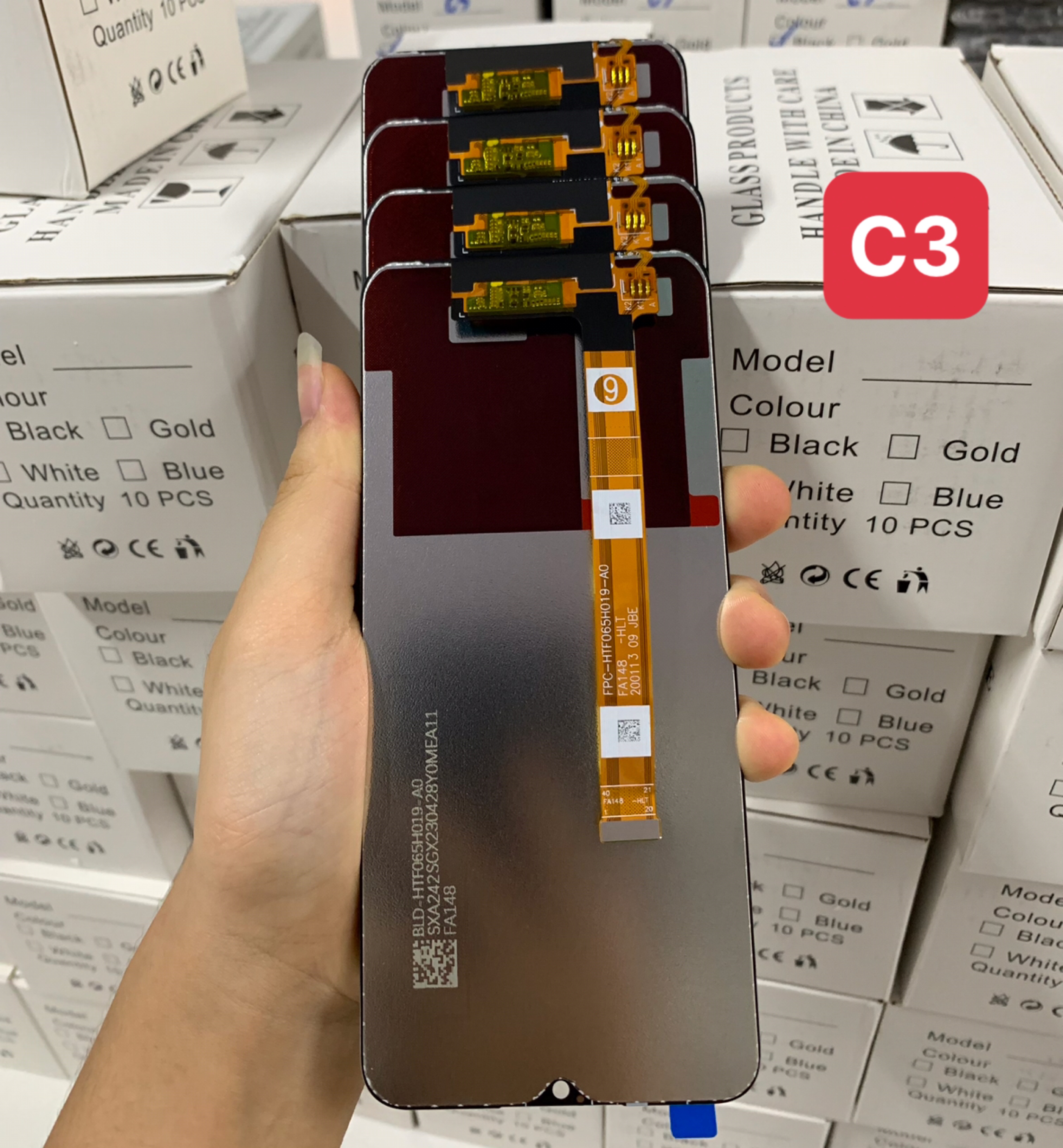 New oppo realme c3/cutting i/realme 5 / 5i / realme 6i/oppo a5 2020/oppo a9 2020/oppo a31 2020 screen, full set of black