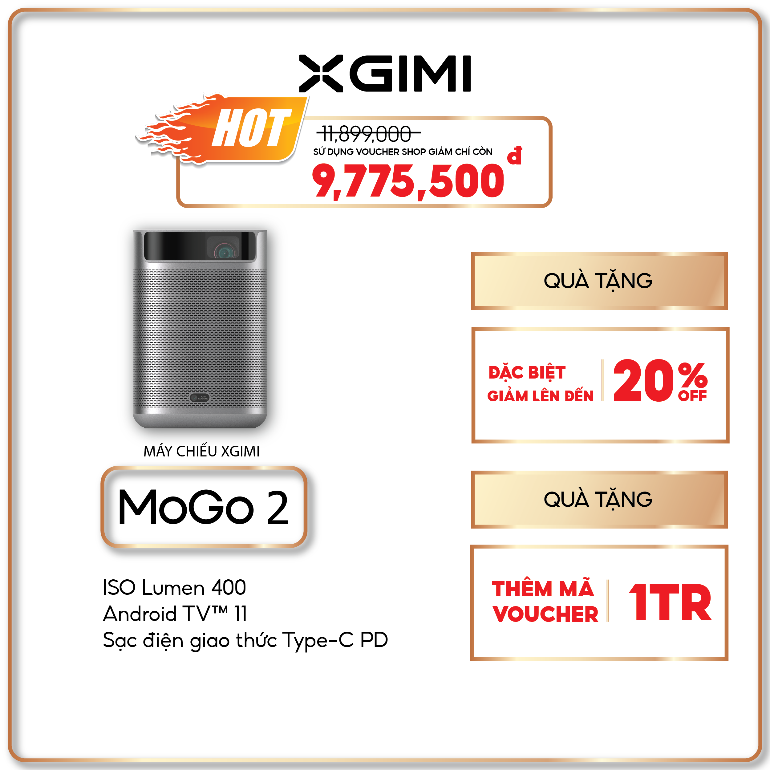 Máy chiếu Xgimi Mogo 2  - 1080p