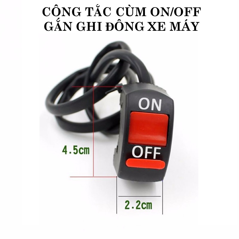 [HCM]CÔNG TẮC CÙM ON/OFF GẮN GHI ĐÔNG XE MÁY