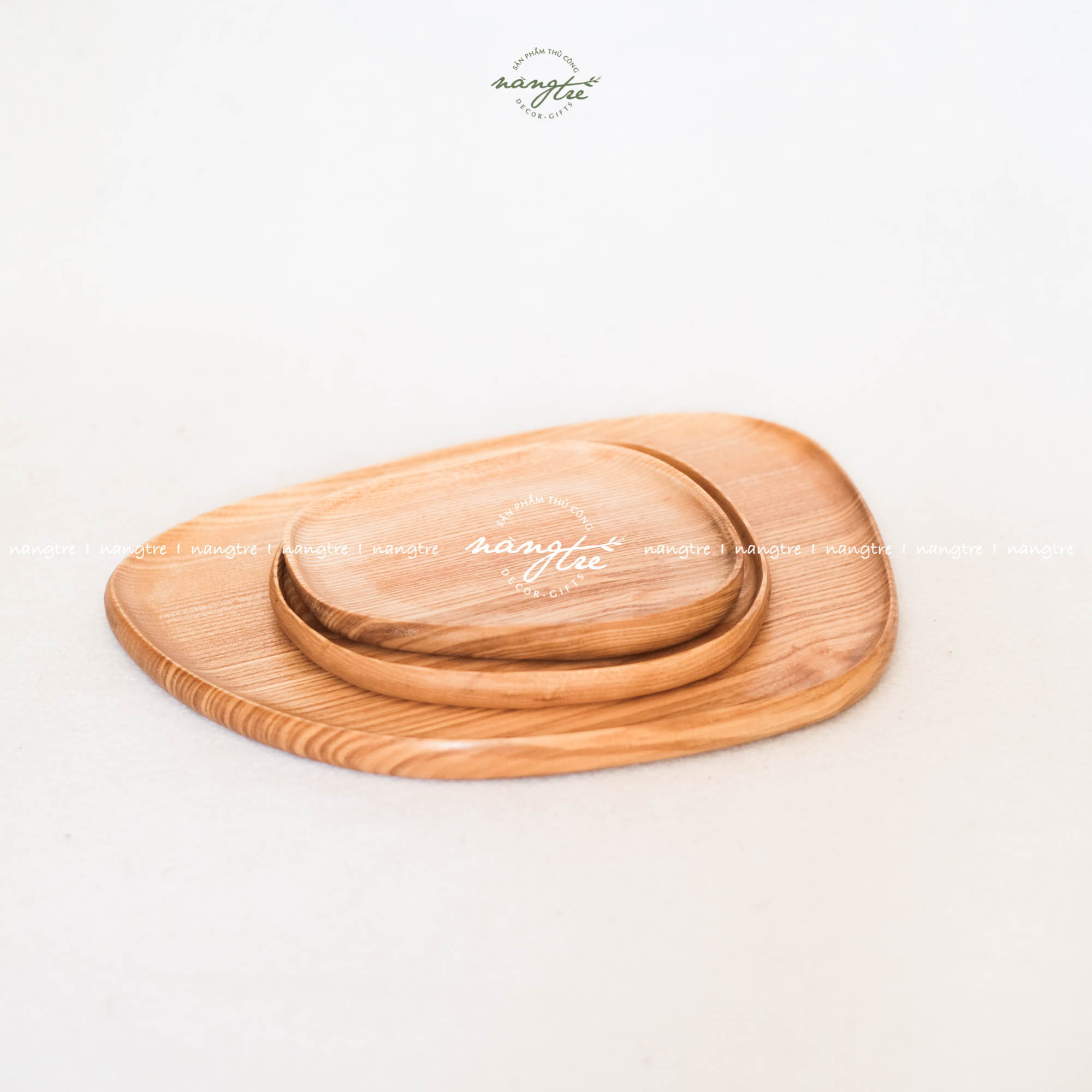 Khay gỗ lệch- khay gỗ decor