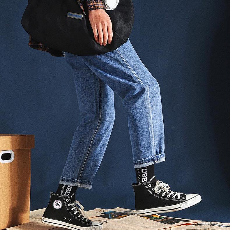 [HCM]Quần Jean Nam Xanh Vải Dày (Trên Mắc Cá Chân)