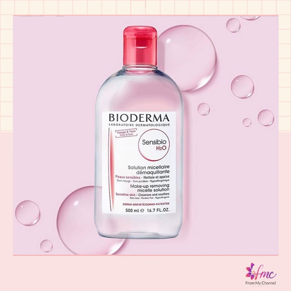 [MUA 1 TẶNG 1] Tẩy trang Bioderma Hồng Micellar Water Crealine H20 cực kì lành tính cho da khô, nhạy cảm đến hỗn hợp thiên khô + Tặng 1 túi chườm giảm đau bụng