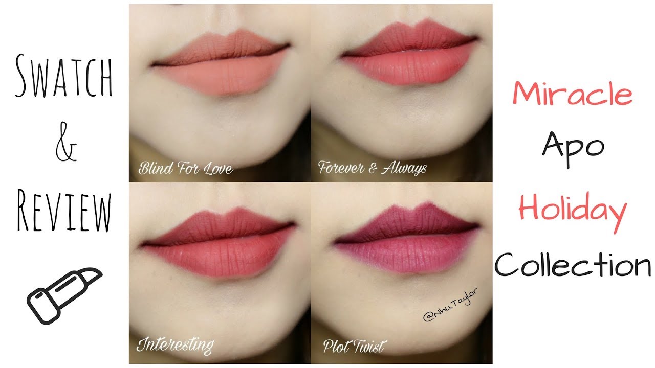 Son kem lì Miracle Apo Lip Lacquer Matte - Holiday Collection