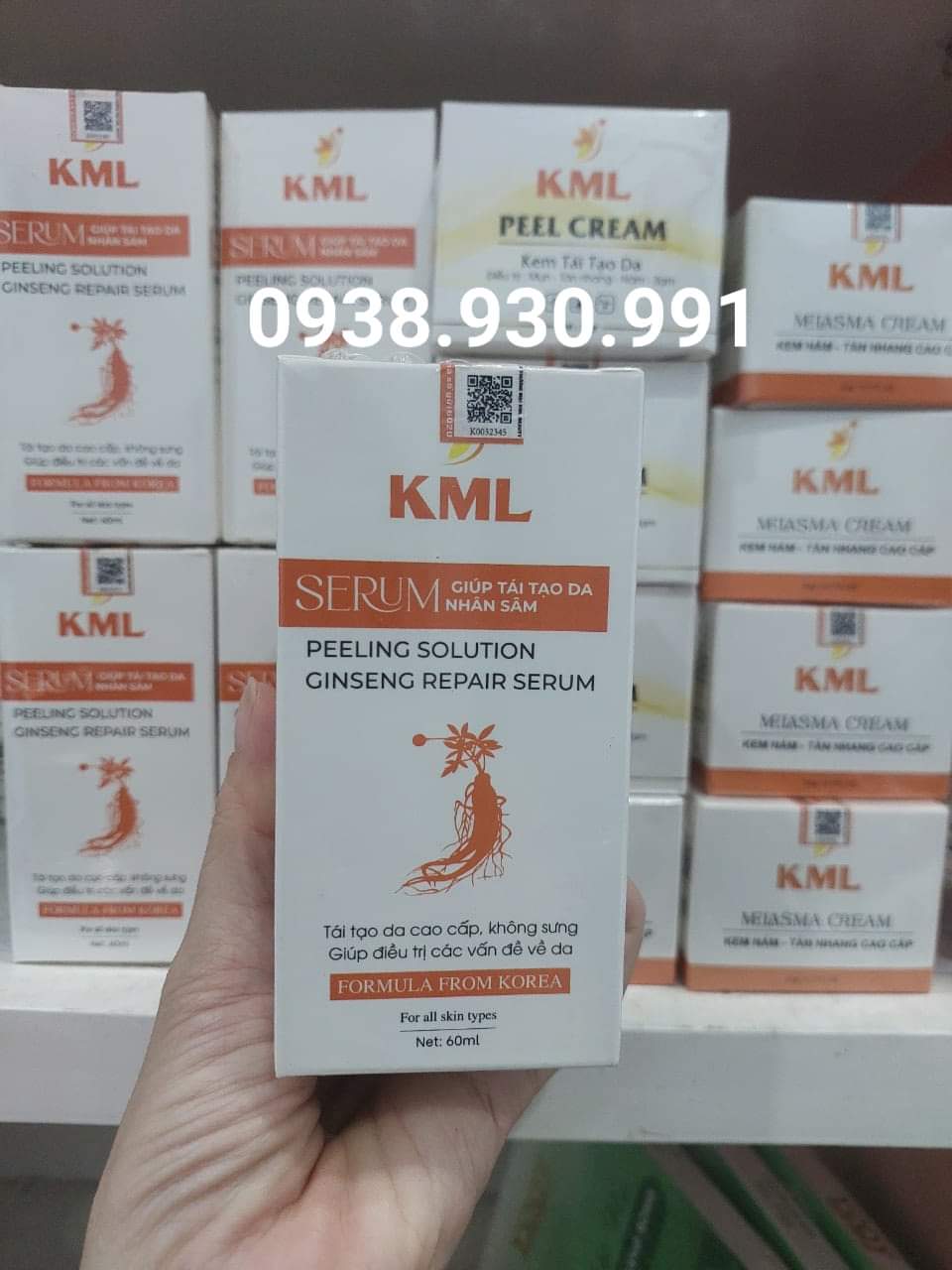 Combo tái tạo peel da KML