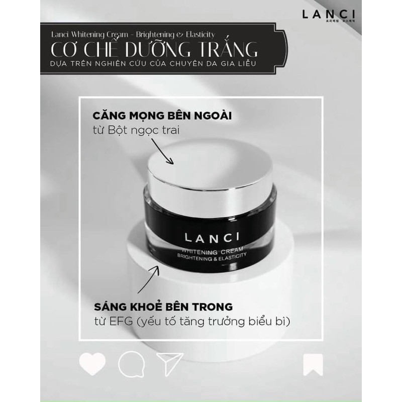 Kem face ngày Lanci dưỡng trắng căng mịn