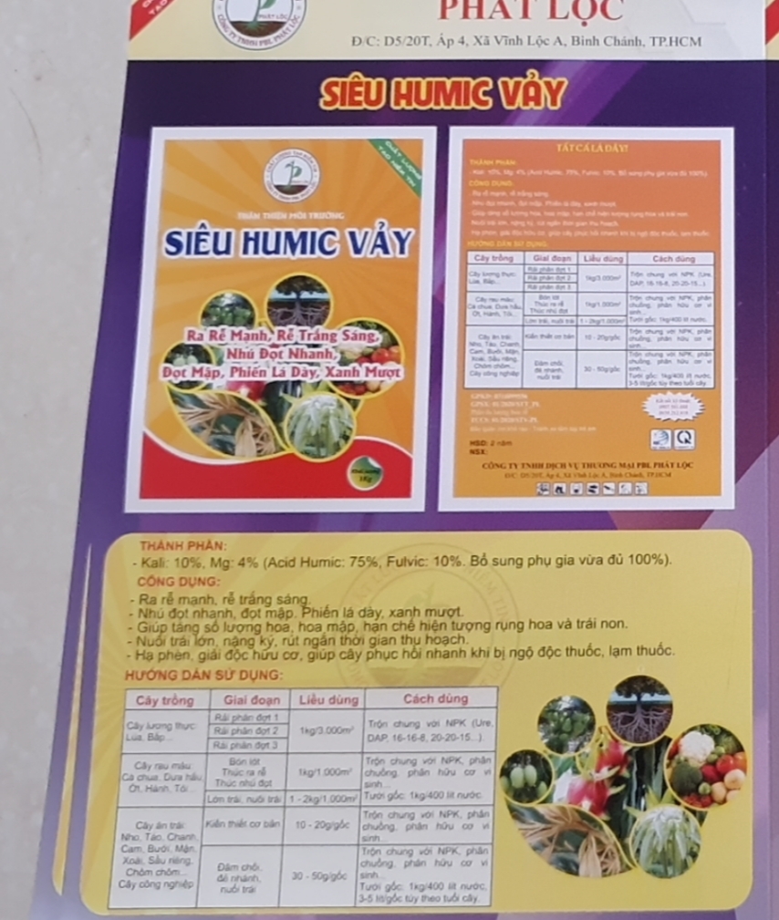 Siêu Humic vảy (hữu cơ)