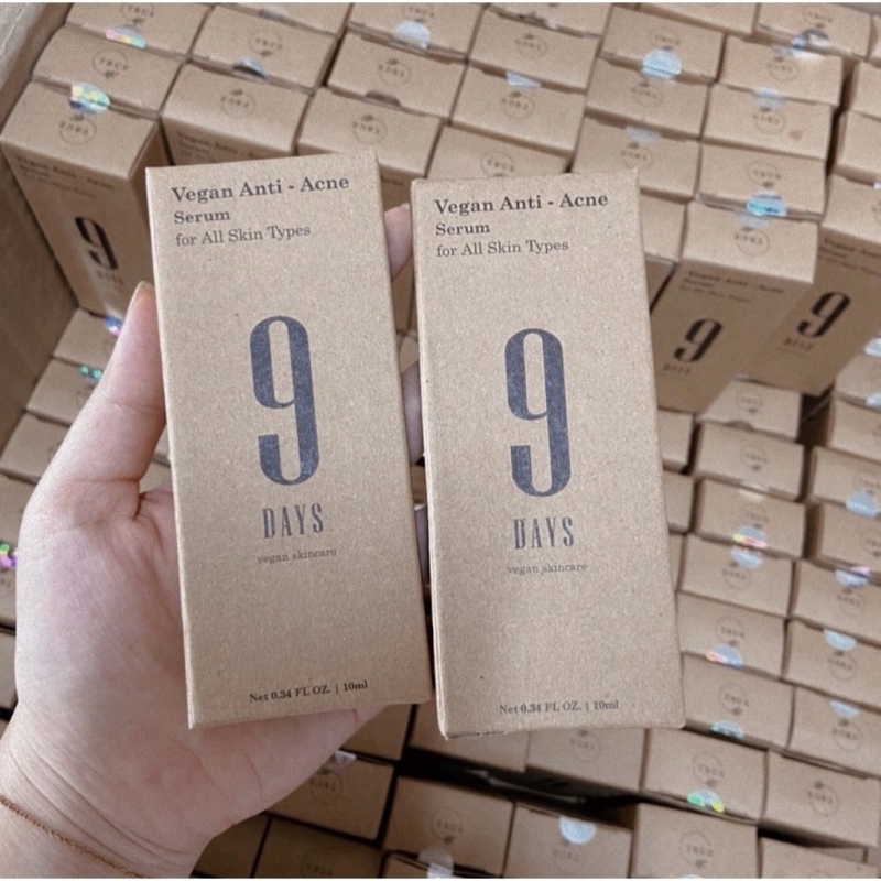 ◈▫♦ Bộ 2 lọ serum ngăn ngừa mụn và thâm se khít lỗ chân lông giúp da sáng mịn 9DAYS SKIN 10ml giá rẻ