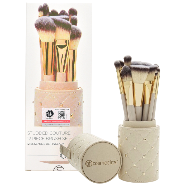 Bộ Cọ 12 Cây BH COSMETICS Studded Couture - 12 Piece Brush Set
