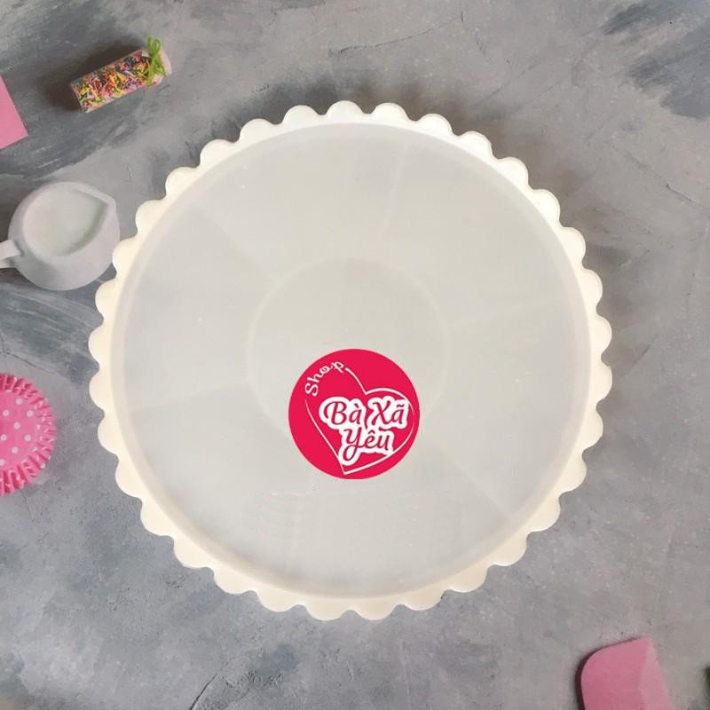 Dĩa nhựa đựng bánh kem, rau câu 18cm