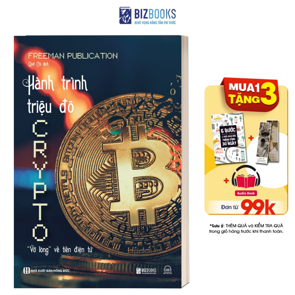 Sách Hành Trình Triệu Đô CRYPTO: "Vỡ Lòng" Về Tiền Điện Tử: Trở thành nhà đầu tư thông minh - BIZBOOKS