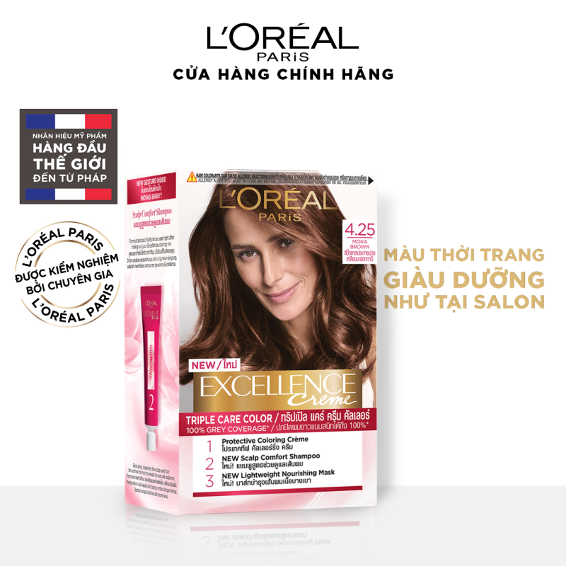 Màu nhuộm dưỡng tóc phủ bạc LOreal Paris Excellence Crème 172ml giá rẻ