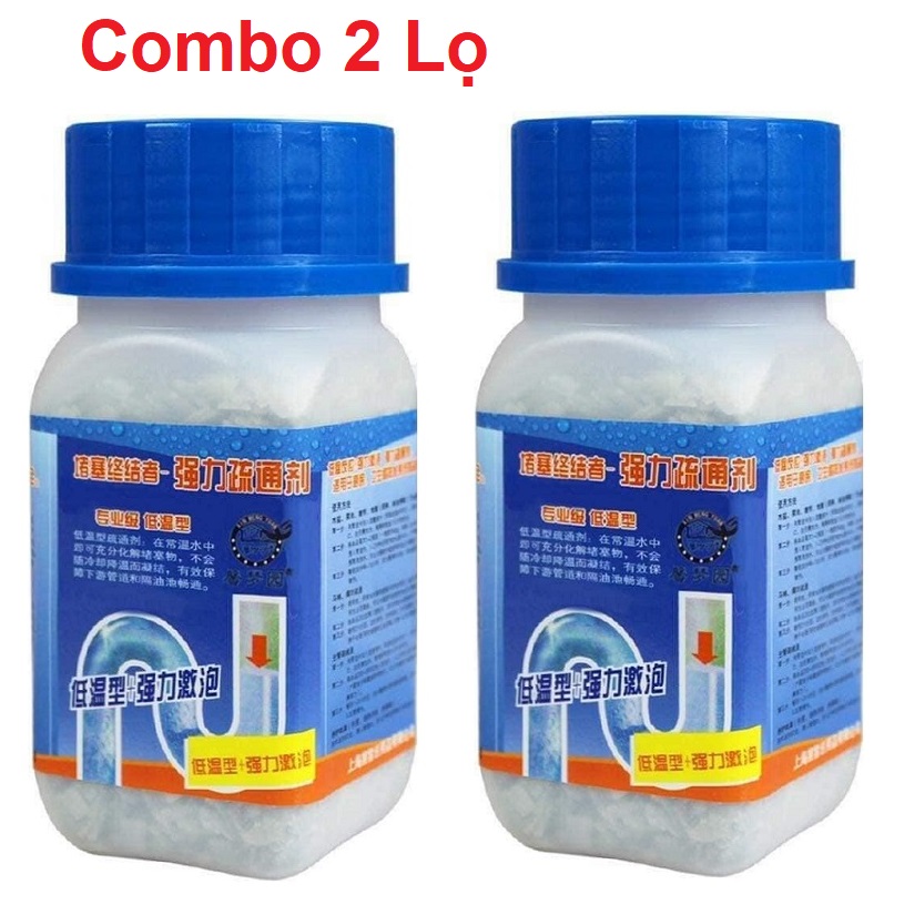 [Loại 1] Combo 2 Lọ Bột thông tắc cống thần thánh cực mạnh tẩy Toilet Cống Vệ Sinh Bồn cầu Bồn rửa bát Bồn rửa mặt