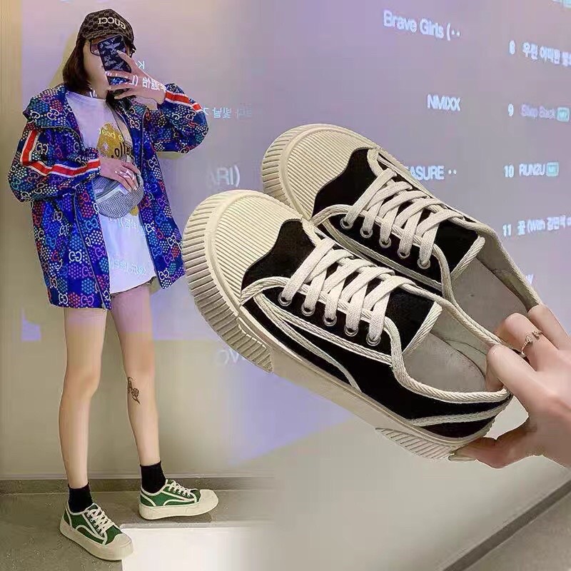 [Tặng dây giày] Giày thể thao nữ mũi sò vải siêu mềm