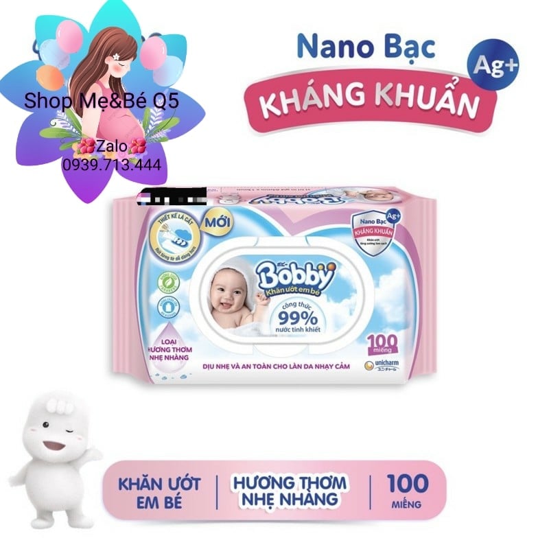 KHĂN ƯỚT BOBBY 100 TỜ