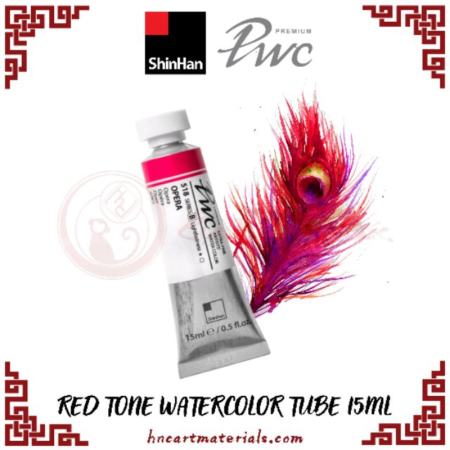 Màu nước họa sĩ PWC tone đỏ-tím tuýp 15ml
