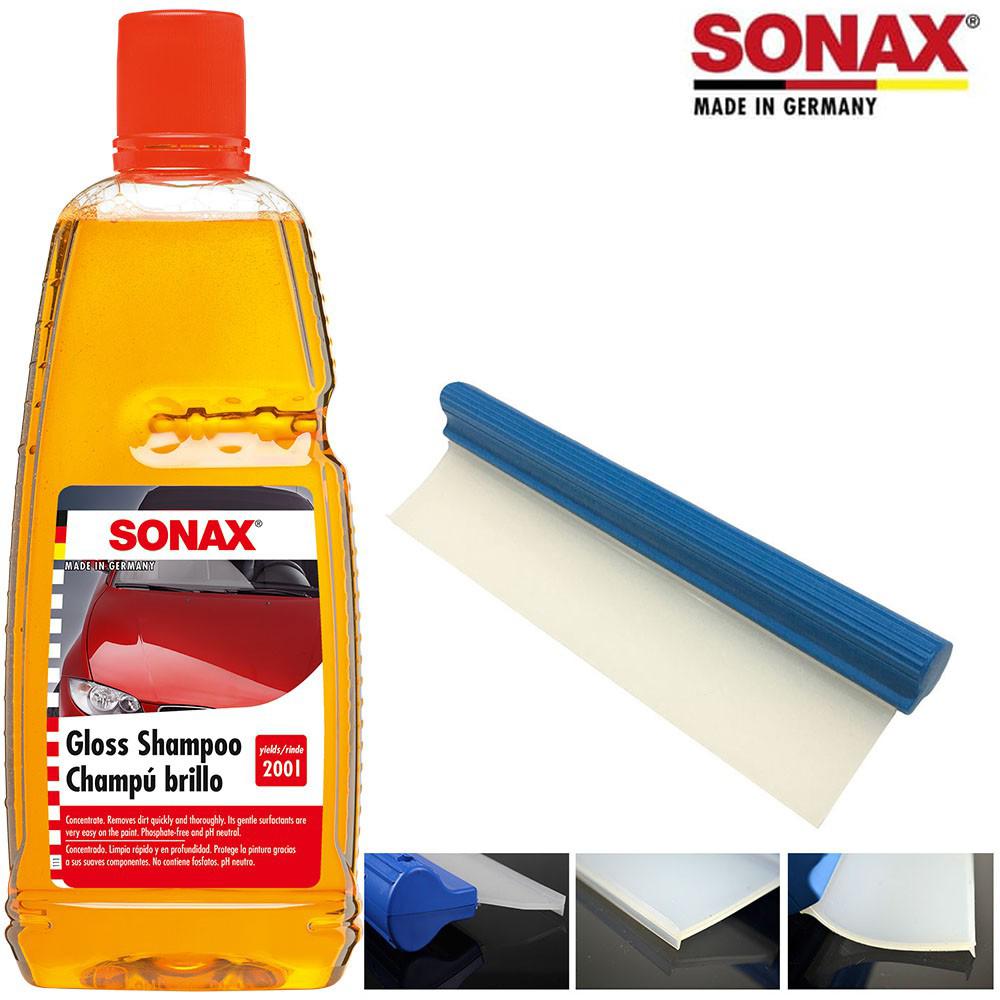 Nước rửa xe sonax 314300 và gạt nước sillicone 3010