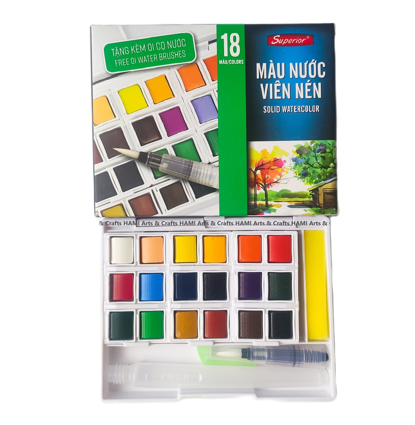 Màu Nước dạng Nén SUPERIOR 12/18/24/30/36/48