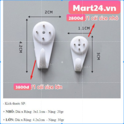 Ghim 4 chân, đinh 4 chân, đinh móc treo tường đinh ghim không cần khoan tường_mart24