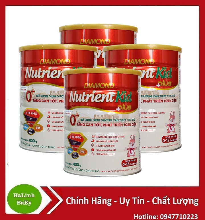 Combo 4 hộp Sữa Diamond Nutrient kid 0+ 1+ 800g ( Date 2026 )