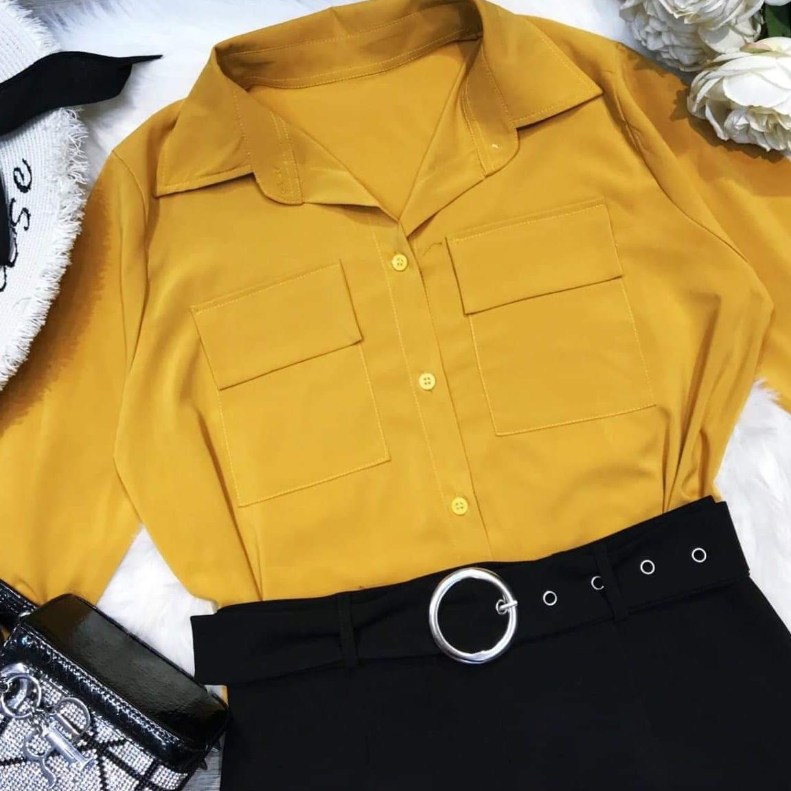 sét áo sơmi túi hộp quần short