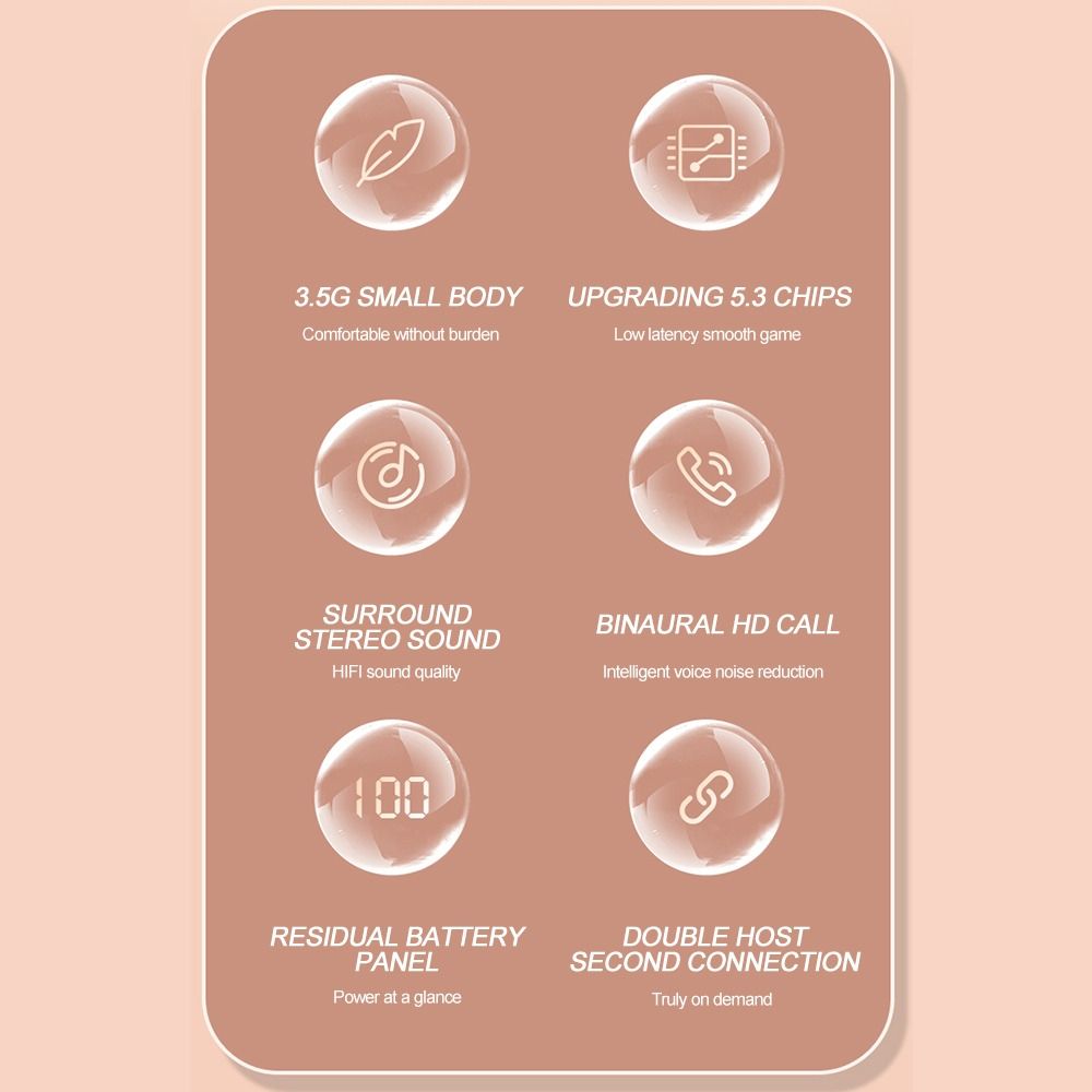 K11SEQ New For iPhone Android Charging Box Earplug Noise Reduction Mini Invisible Bluetooth 5.3 Wireless Headset Headphones
