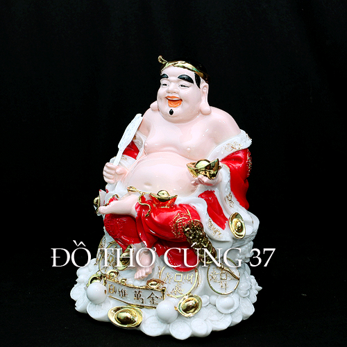 [ Cao 20 cm ] TƯỢNG THẦN TÀI - THỔ ĐỊA  MÀU ĐỎ MS 31 [ Bột đá + composite ]