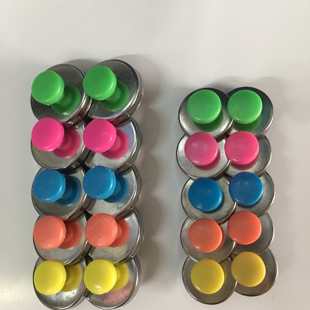 Sét 10 Viên nam Châm Chặn Giấy Có Núm