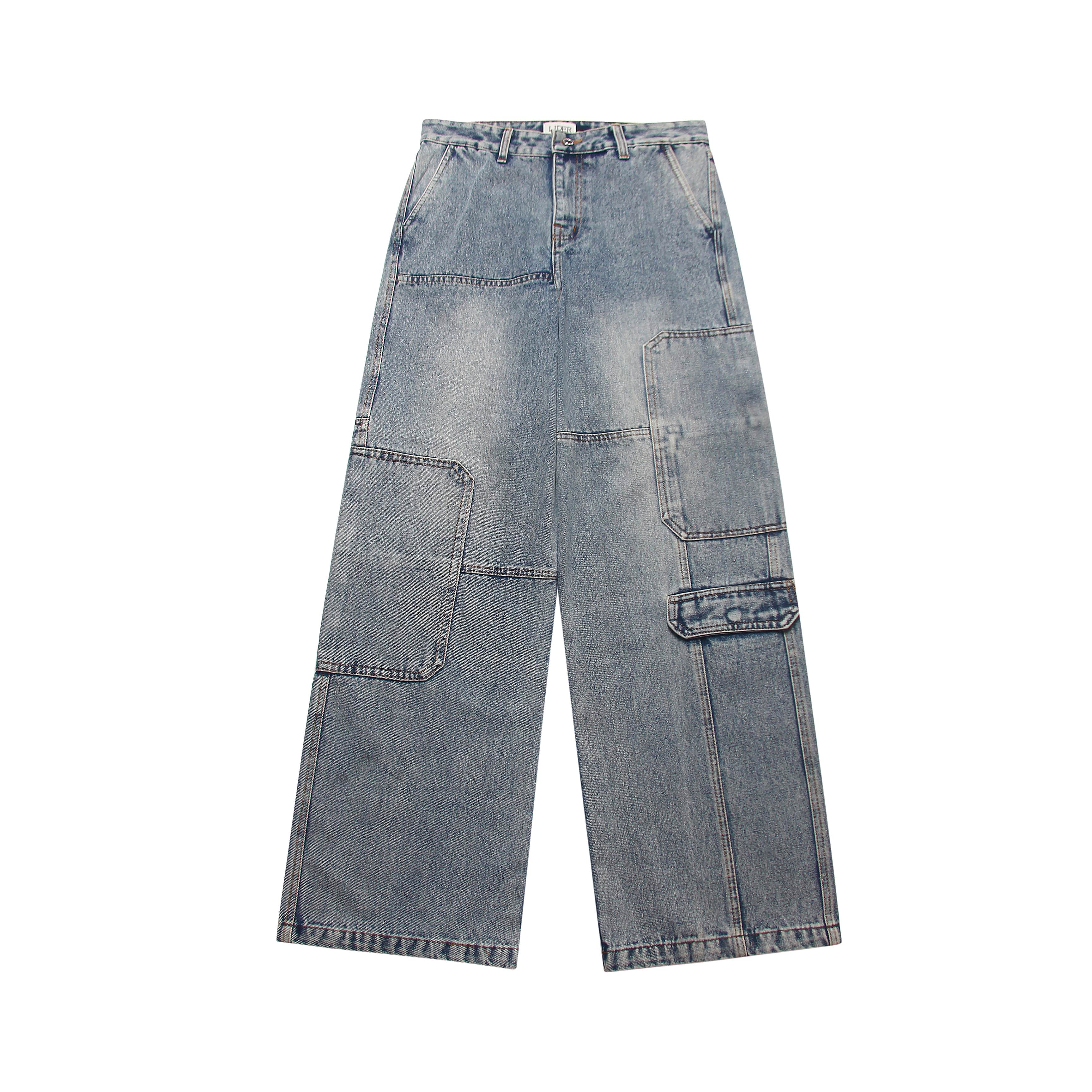 BRESLIN BONED CARGO DENIM PANTS