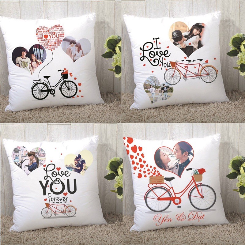 Vỏ gối vuông in hình theo yêu cầu 45-45cm