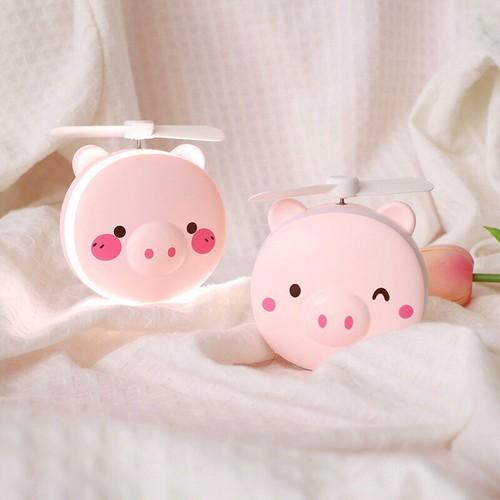 [HCM][GIÁ SỐC] Quạt mini hình thú có đèn Led trang điểm