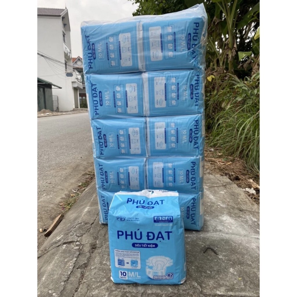 Tã Dán Người Lớn Bịch 10 Miếng Phú Đạt Size M/L