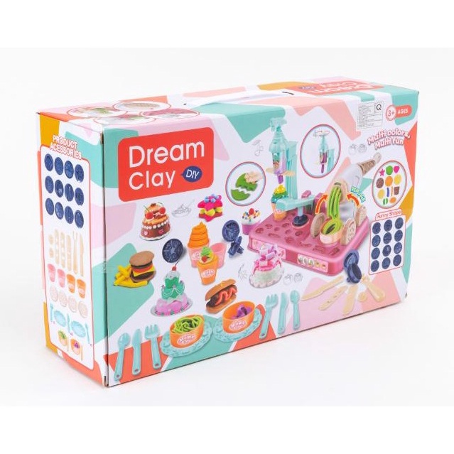 Đồ chơi đất sét - Đất nặn làm mì, làm kem Dream Clay 677-3