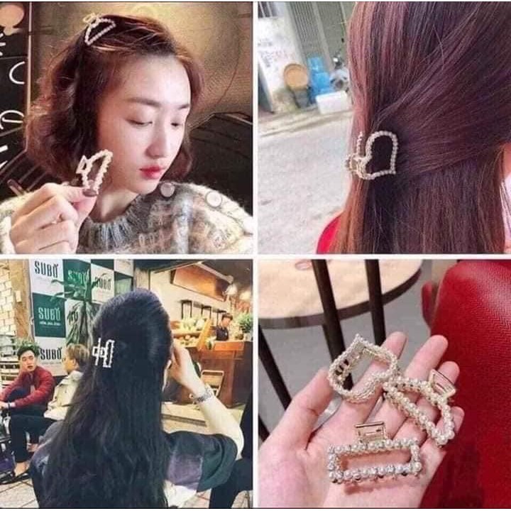 Set 3 Món Kẹp Tóc Hàn Quôc Đính Đá Lấp Lánh Sang Chảnh