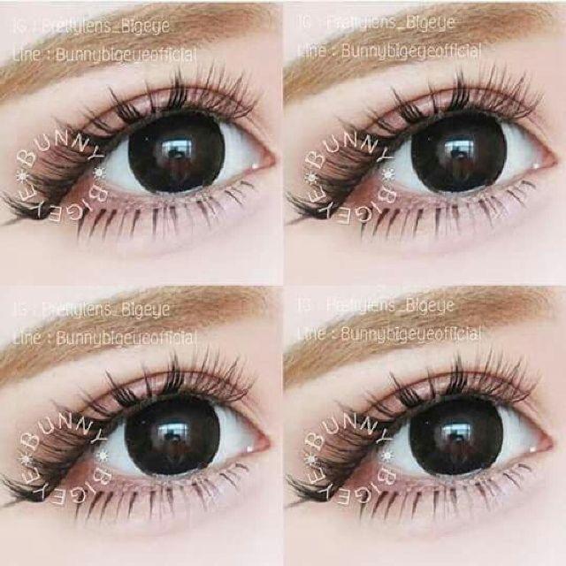 [HCM]Contact Lens Đen Giản Ít -  Sử Dụng 1 Năm Tặng Kèm Khay Đựng