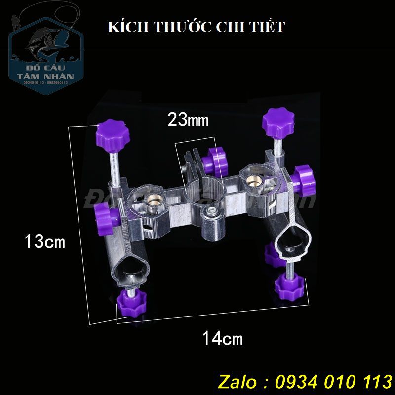 Bộ pass gắn 2 gác cần cho ghế câu Đài