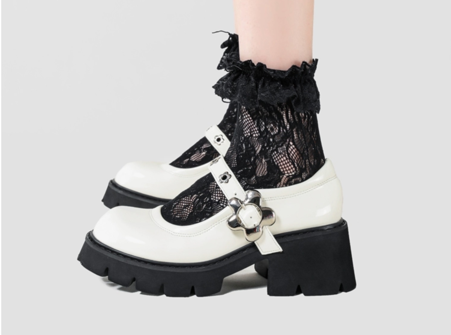 Flora Platform Maryjane - Giày da bò nữ