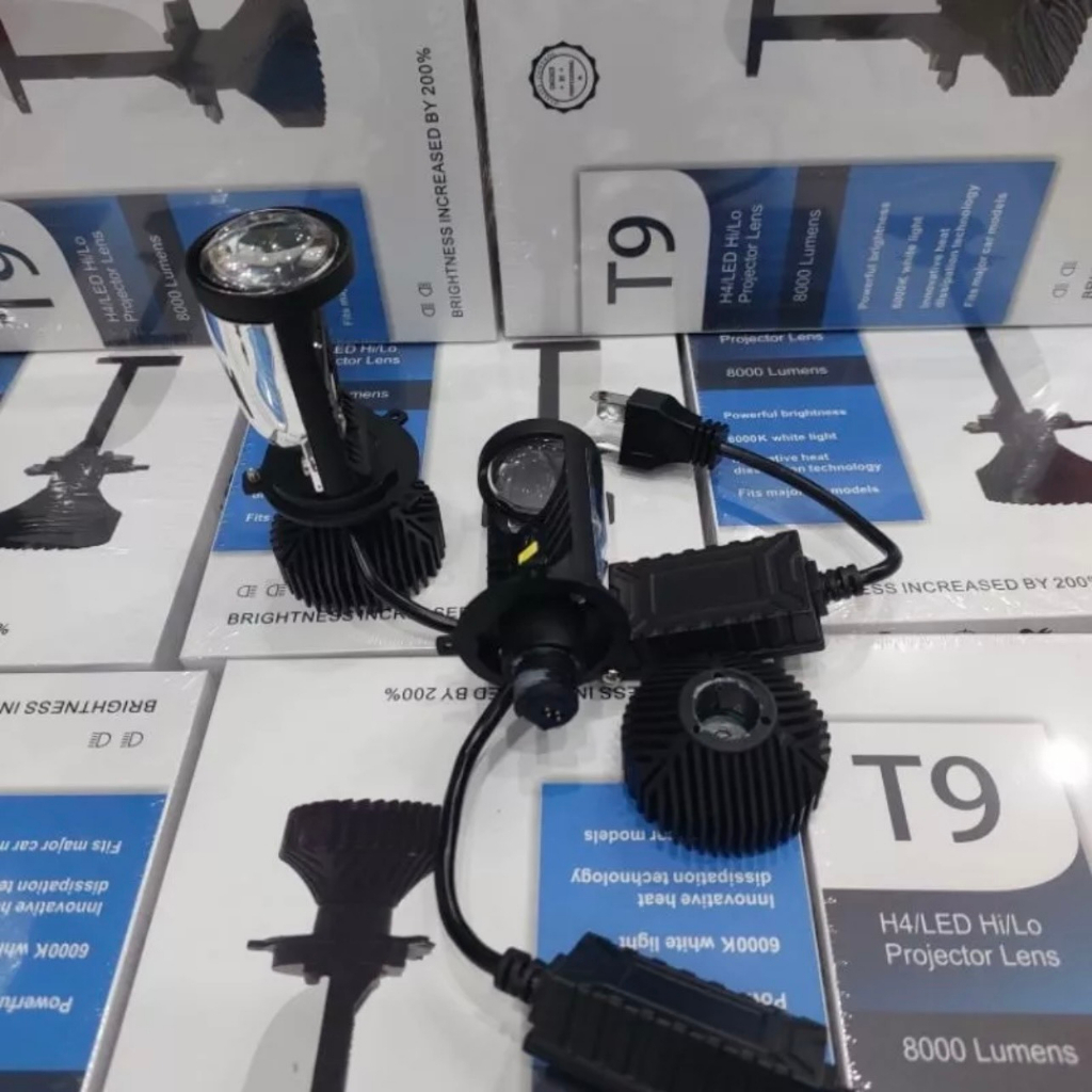 Đèn Pha Led Bi Cầu T9 Chân H4 Cực Sáng