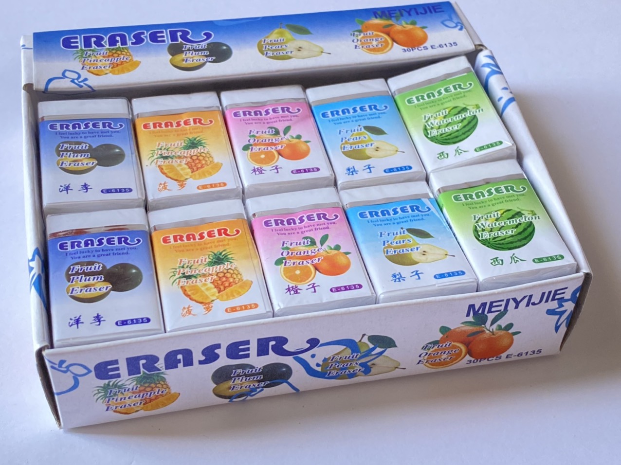 [HCM]Bộ 5 cục Gôm trắng Trái cây/ Doremon