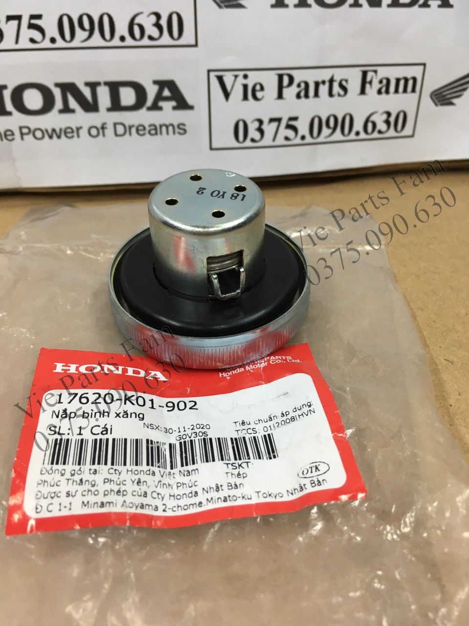 Nắp bình xăng SH 2012-2019 (SH Việt 125 và 150 dùng chung), hàng din Honda mới 100%